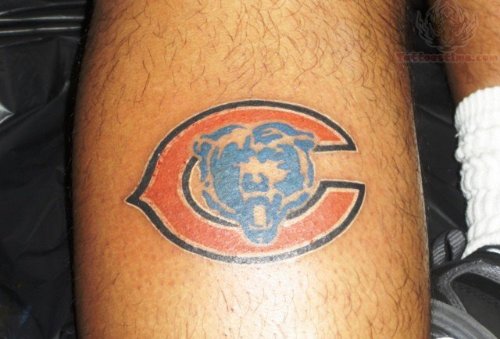 Color Ink Chicago Bears Logo Tattoo